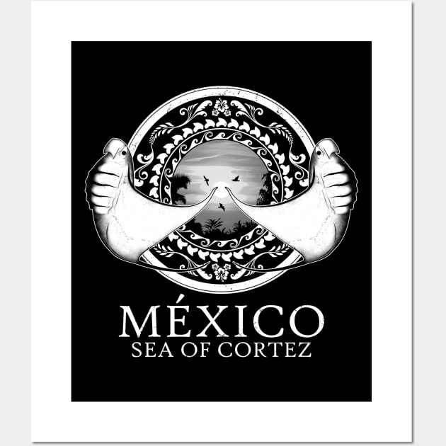 Manta Rays Mexico Sea of Cortez Wall Art by NicGrayTees